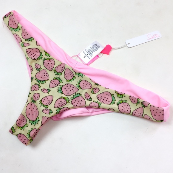 Lolli Other - SOLD Lolli Strawberry Very Cheeky Swim Bottom Sz L